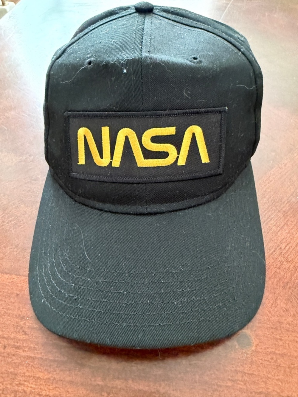 NASA Black Cap with Yellow Logo OS